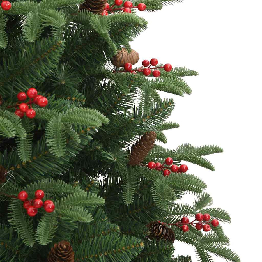Kunstkerstboom Groen 240 cm PVC en Metaal en Plastic