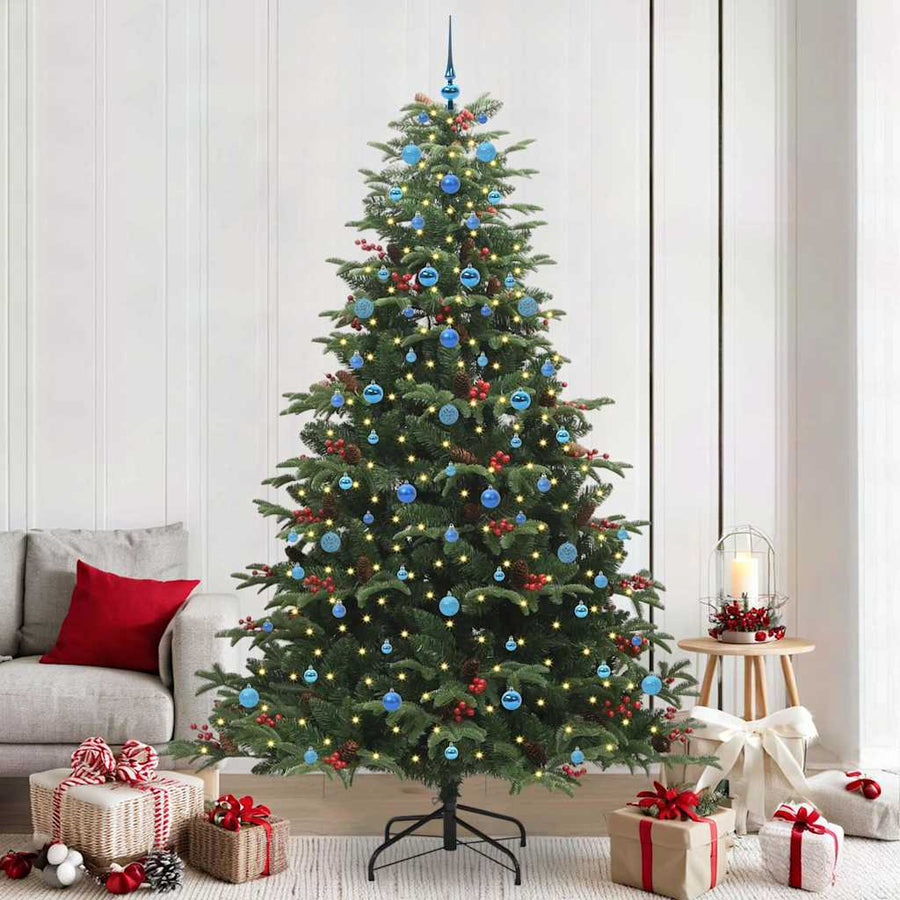 Kunstkerstboom Groen 240 cm PVC en Metaal en Plastic