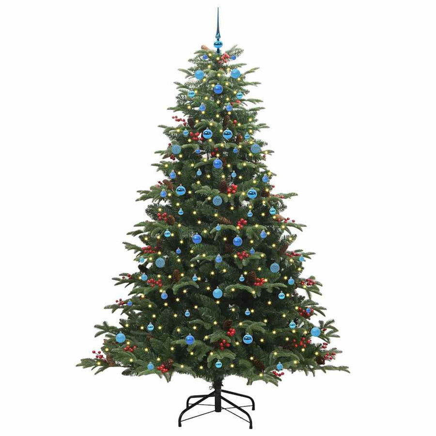 Kunstkerstboom Groen 240 cm PVC en Metaal en Plastic