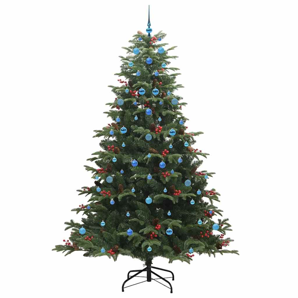 Kunstkerstboom Groen 240 cm PVC en Metaal en Plastic