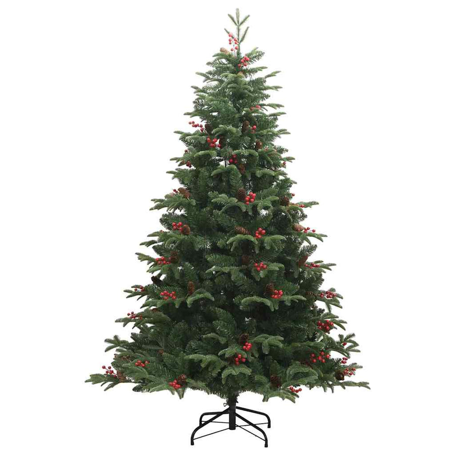 Kunstkerstboom Groen 240 cm PVC en Metaal en Plastic