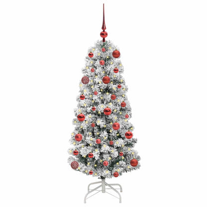 Kunstmatige Inklapbare Kerstboom Groen en wit 120 cm PVC