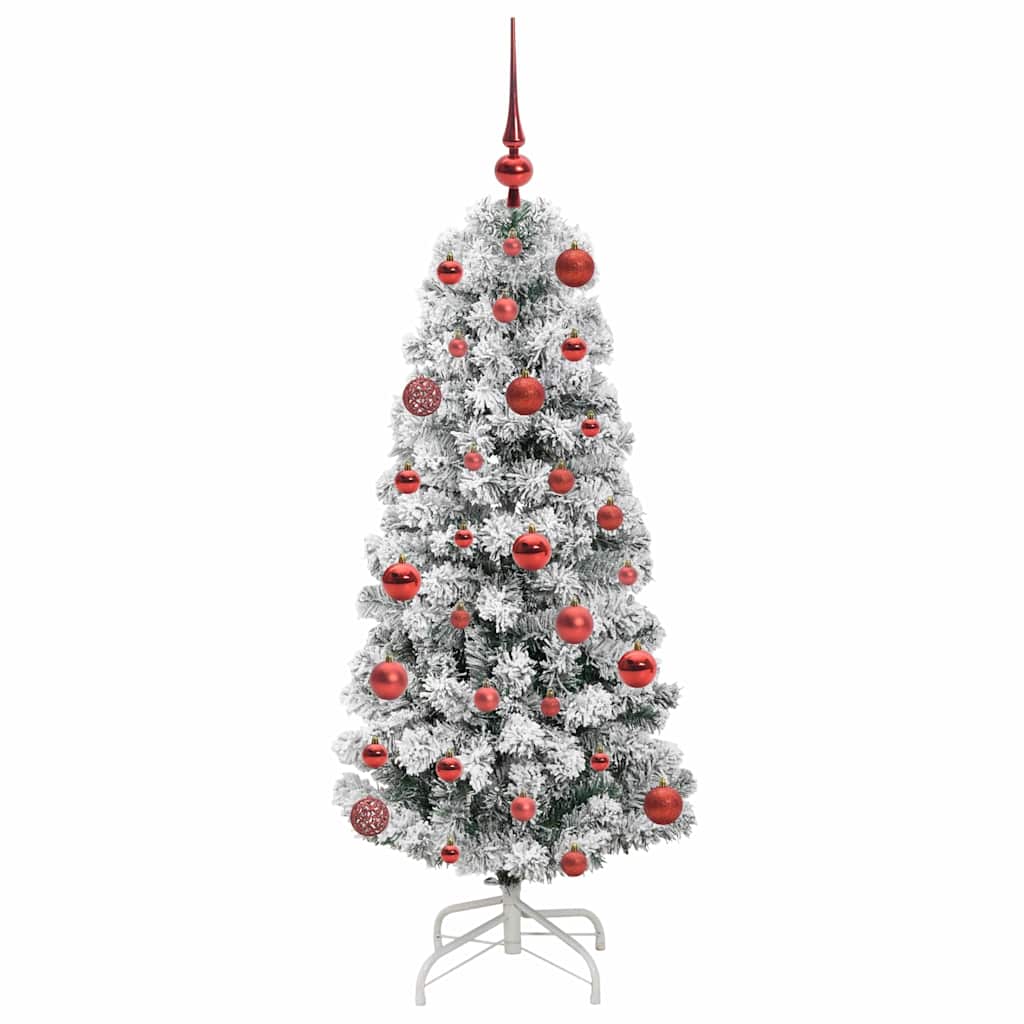 Kunstmatige Inklapbare Kerstboom Groen en wit 120 cm PVC