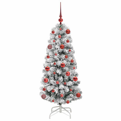 Kunstmatige Inklapbare Kerstboom Groen en wit 120 cm PVC