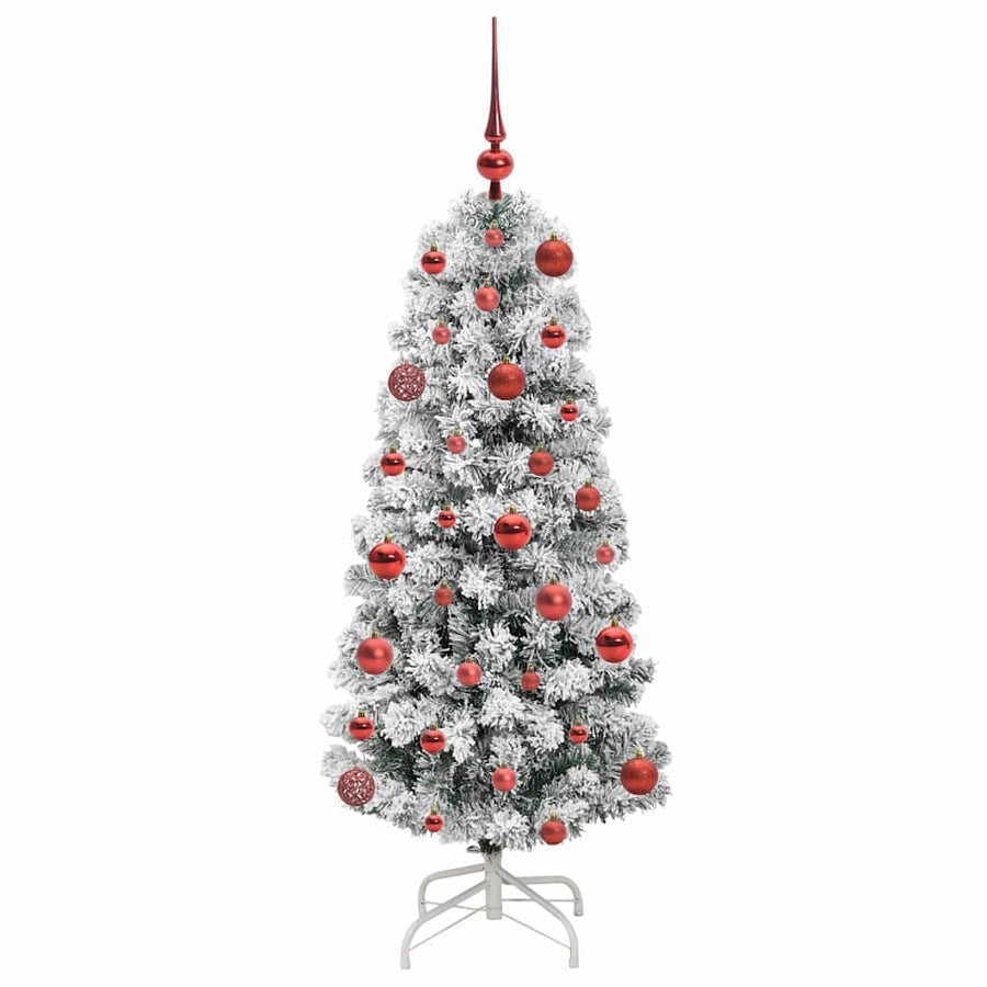 Kunstmatige Inklapbare Kerstboom Groen en wit 120 cm PVC