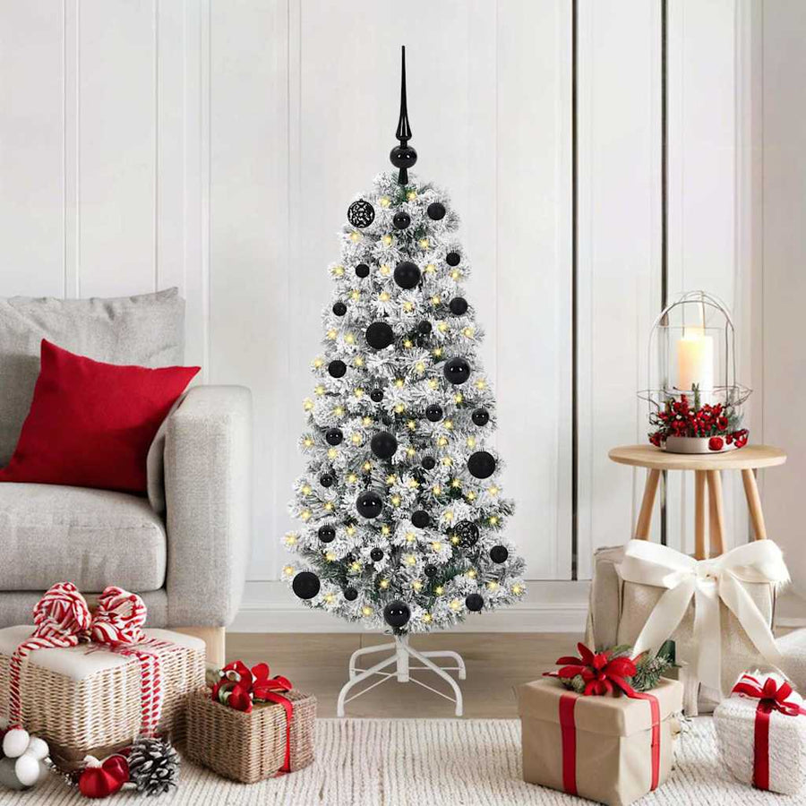 Kunstmatige Inklapbare Kerstboom Groen en wit 120 cm PVC