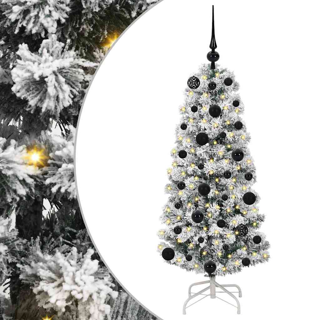 Kunstmatige Inklapbare Kerstboom Groen en wit 120 cm PVC