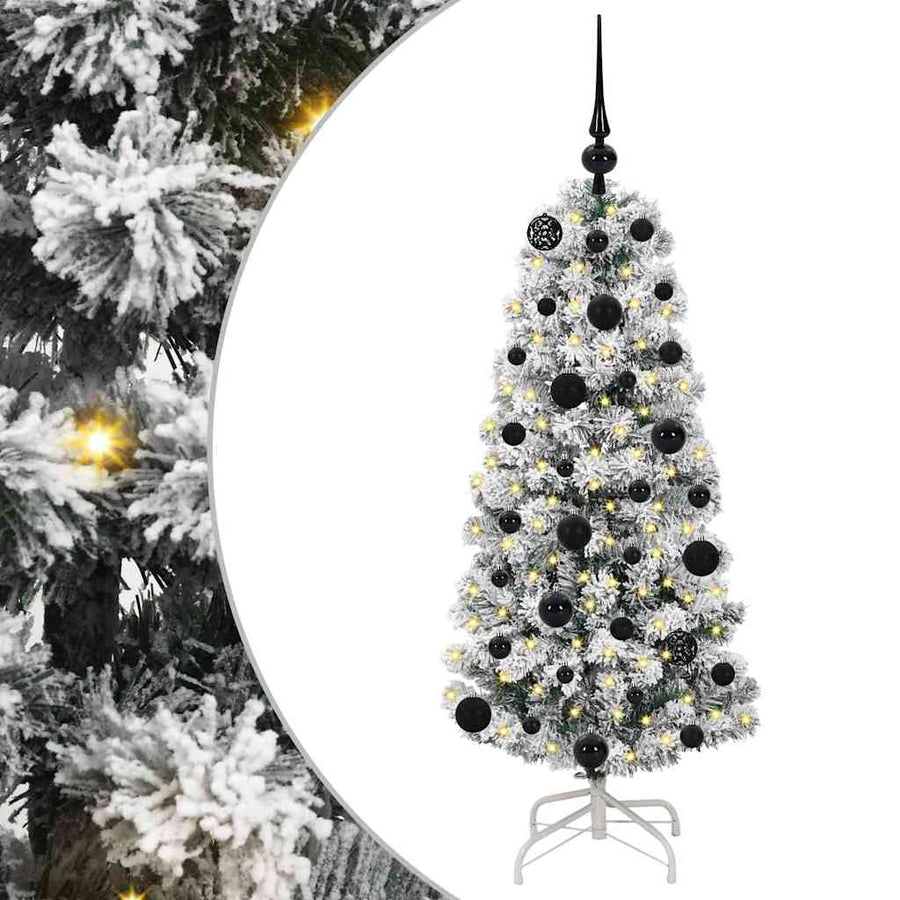Kunstmatige Inklapbare Kerstboom Groen en wit 120 cm PVC