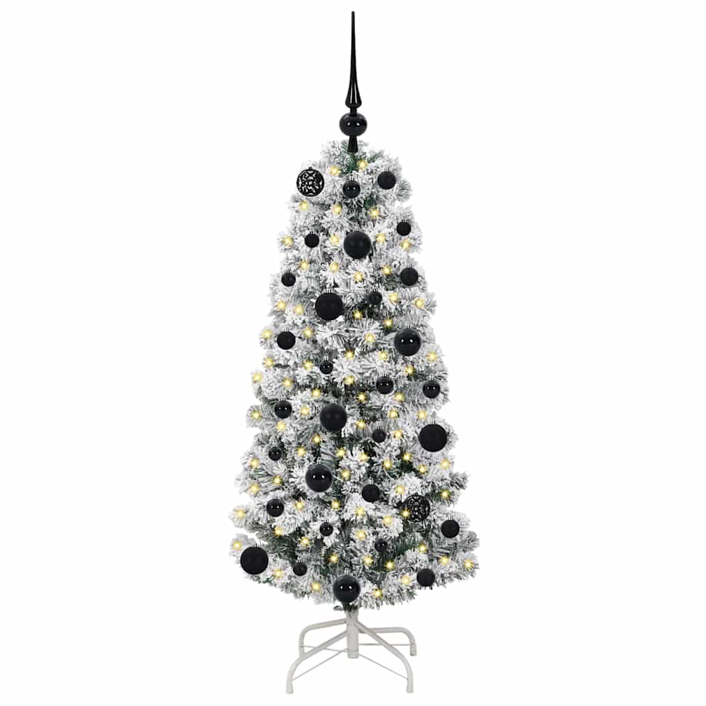 Kunstmatige Inklapbare Kerstboom Groen en wit 120 cm PVC