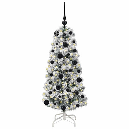 Kunstmatige Inklapbare Kerstboom Groen en wit 120 cm PVC