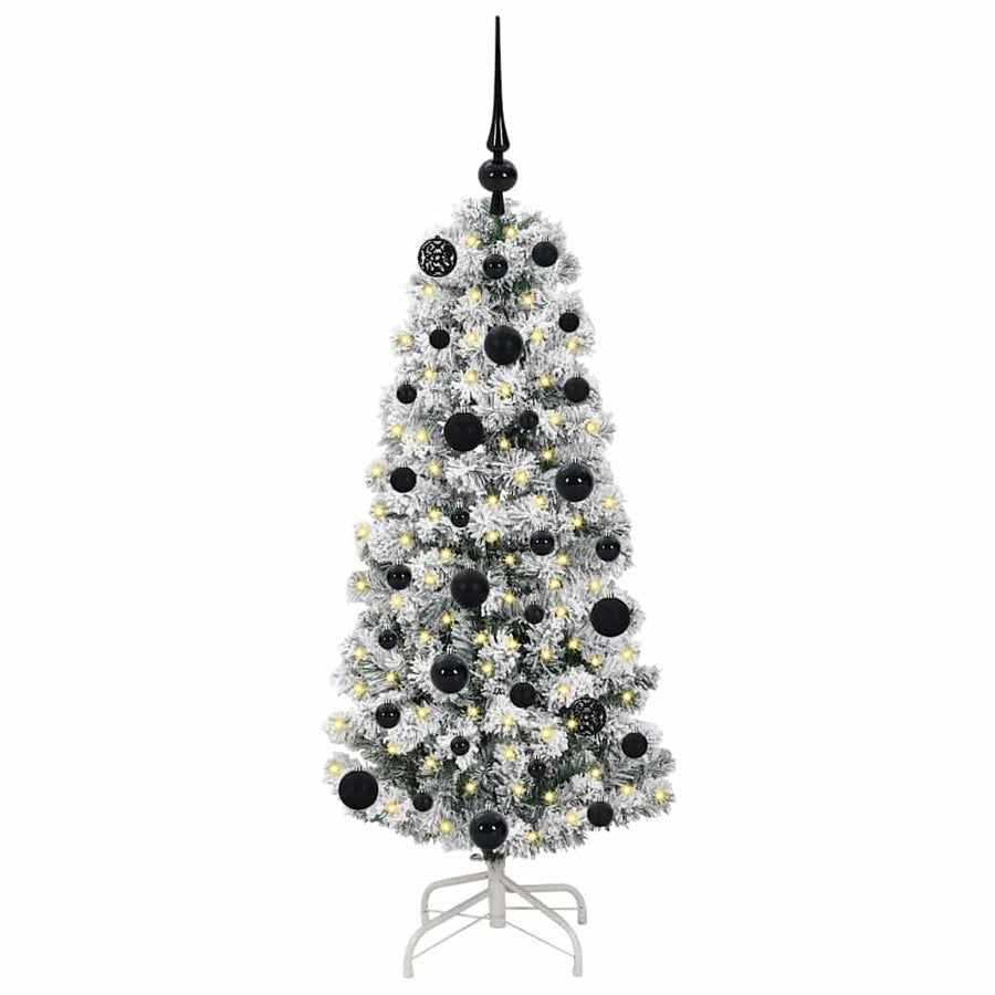 Kunstmatige Inklapbare Kerstboom Groen en wit 120 cm PVC