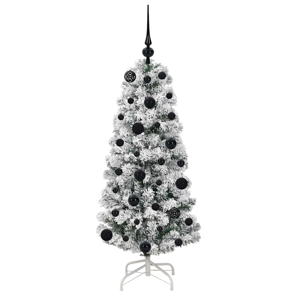 Kunstmatige Inklapbare Kerstboom Groen en wit 120 cm PVC