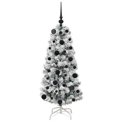 Kunstmatige Inklapbare Kerstboom Groen en wit 120 cm PVC