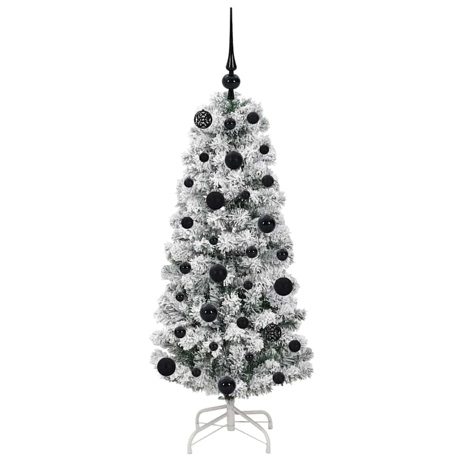 Kunstmatige Inklapbare Kerstboom Groen en wit 120 cm PVC