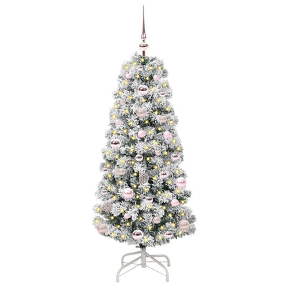 Kunstmatige Inklapbare Kerstboom Groen en wit 120 cm PVC