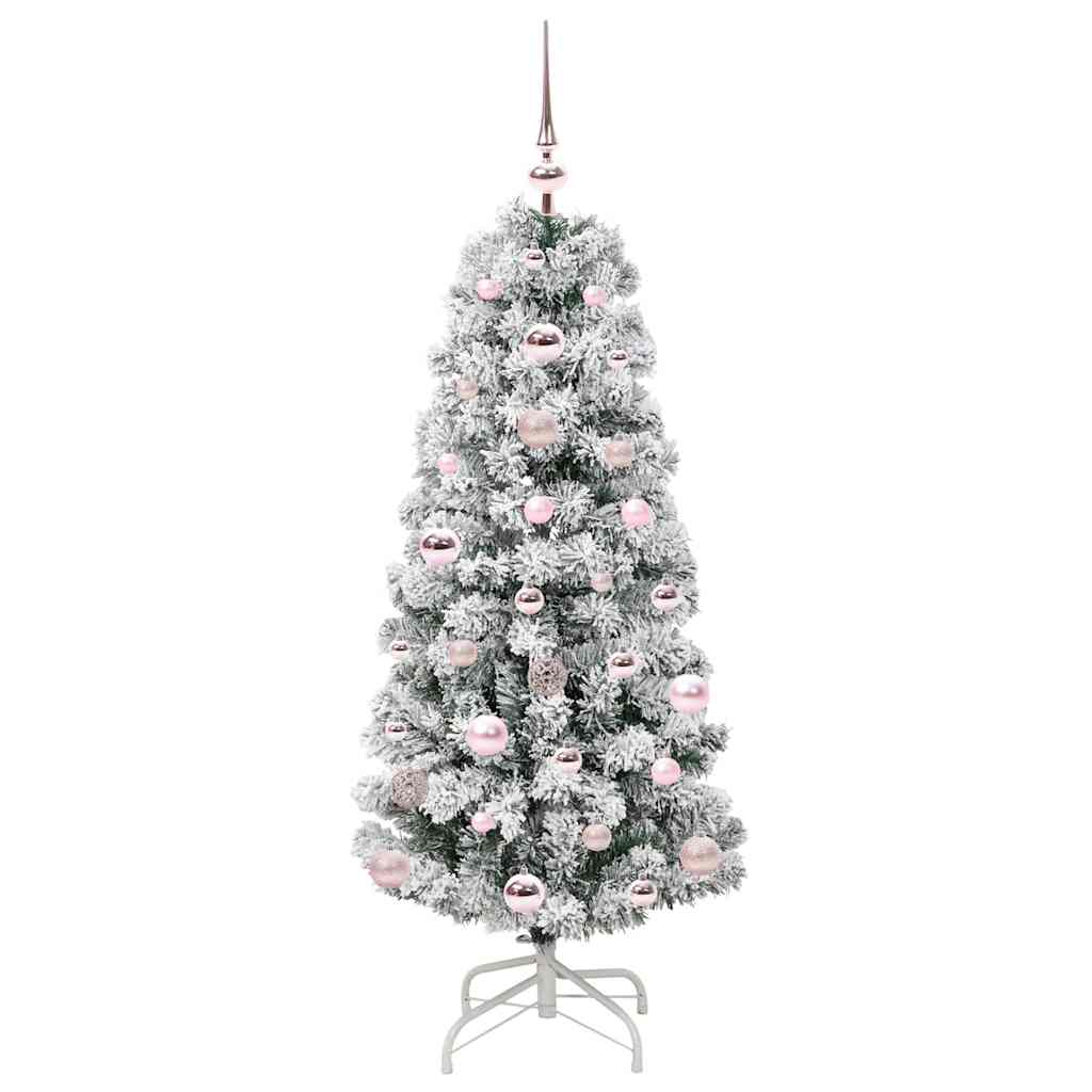 Kunstmatige Inklapbare Kerstboom Groen en wit 120 cm PVC