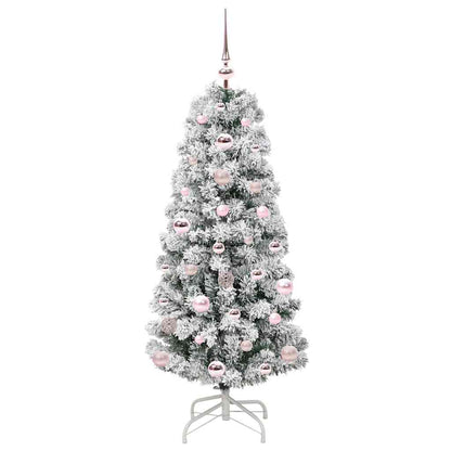 Kunstmatige Inklapbare Kerstboom Groen en wit 120 cm PVC