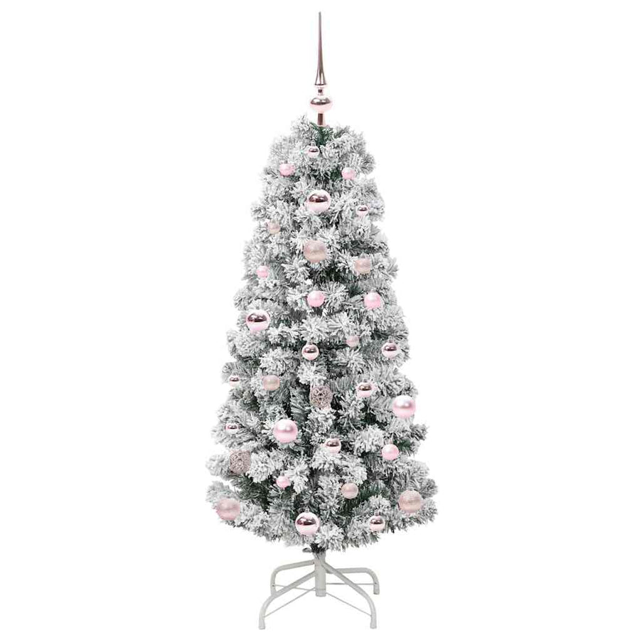 Kunstmatige Inklapbare Kerstboom Groen en wit 120 cm PVC