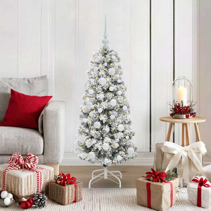 Kunstmatige Inklapbare Kerstboom Groen en wit 120 cm PVC