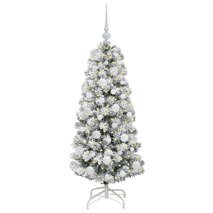Kunstmatige Inklapbare Kerstboom Groen en wit 120 cm PVC