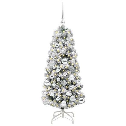 Kunstmatige Inklapbare Kerstboom Groen en wit 120 cm PVC