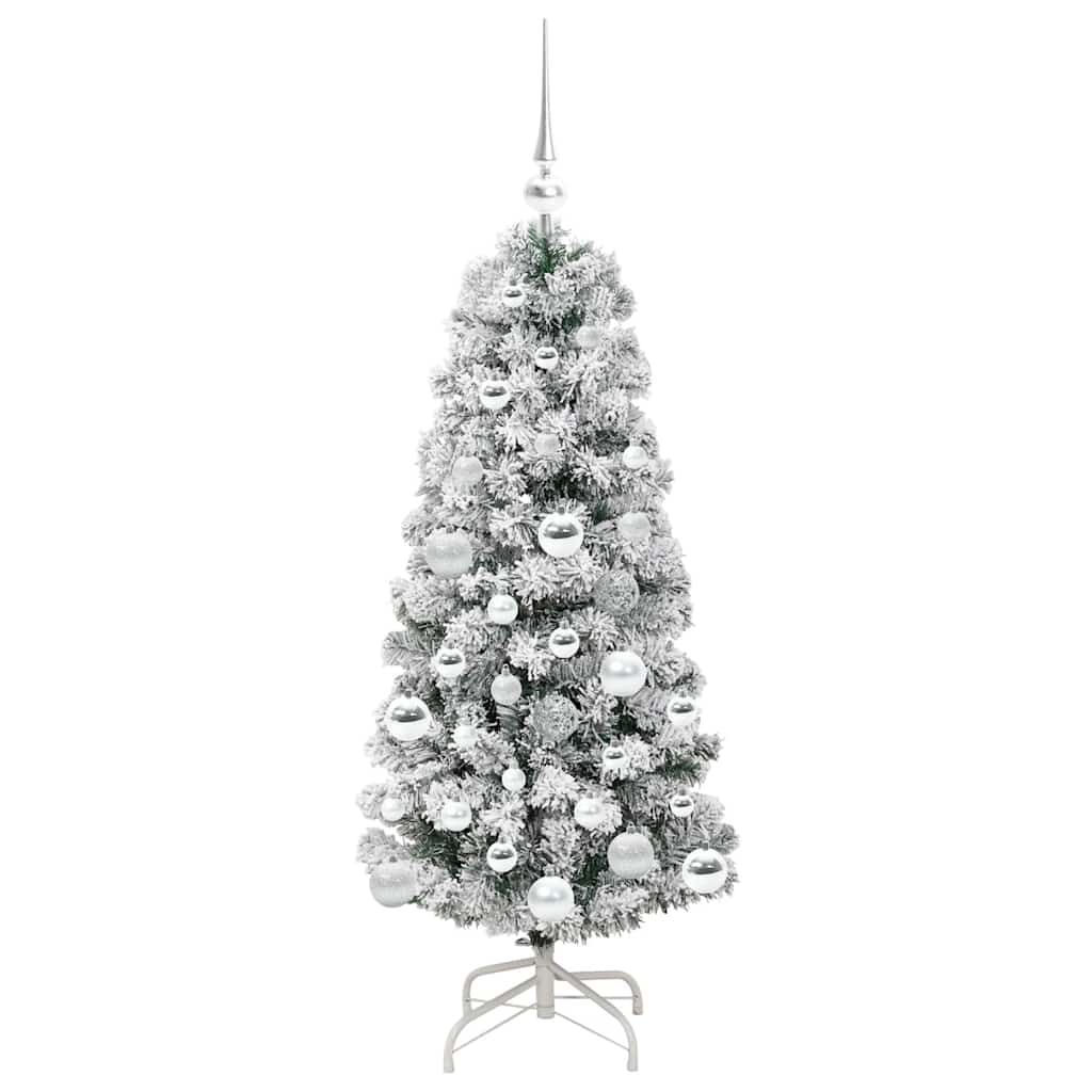 Kunstmatige Inklapbare Kerstboom Groen en wit 120 cm PVC