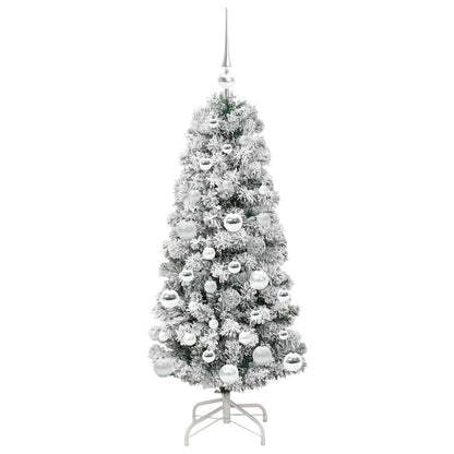 Kunstmatige Inklapbare Kerstboom Groen en wit 120 cm PVC
