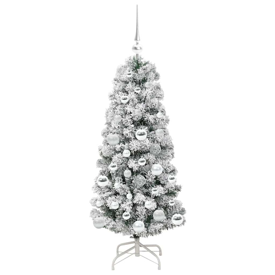 Kunstmatige Inklapbare Kerstboom Groen en wit 120 cm PVC