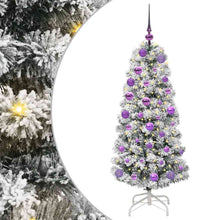 Kunstmatige Inklapbare Kerstboom Groen en wit 120 cm PVC