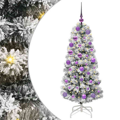 Kunstmatige Inklapbare Kerstboom Groen en wit 120 cm PVC