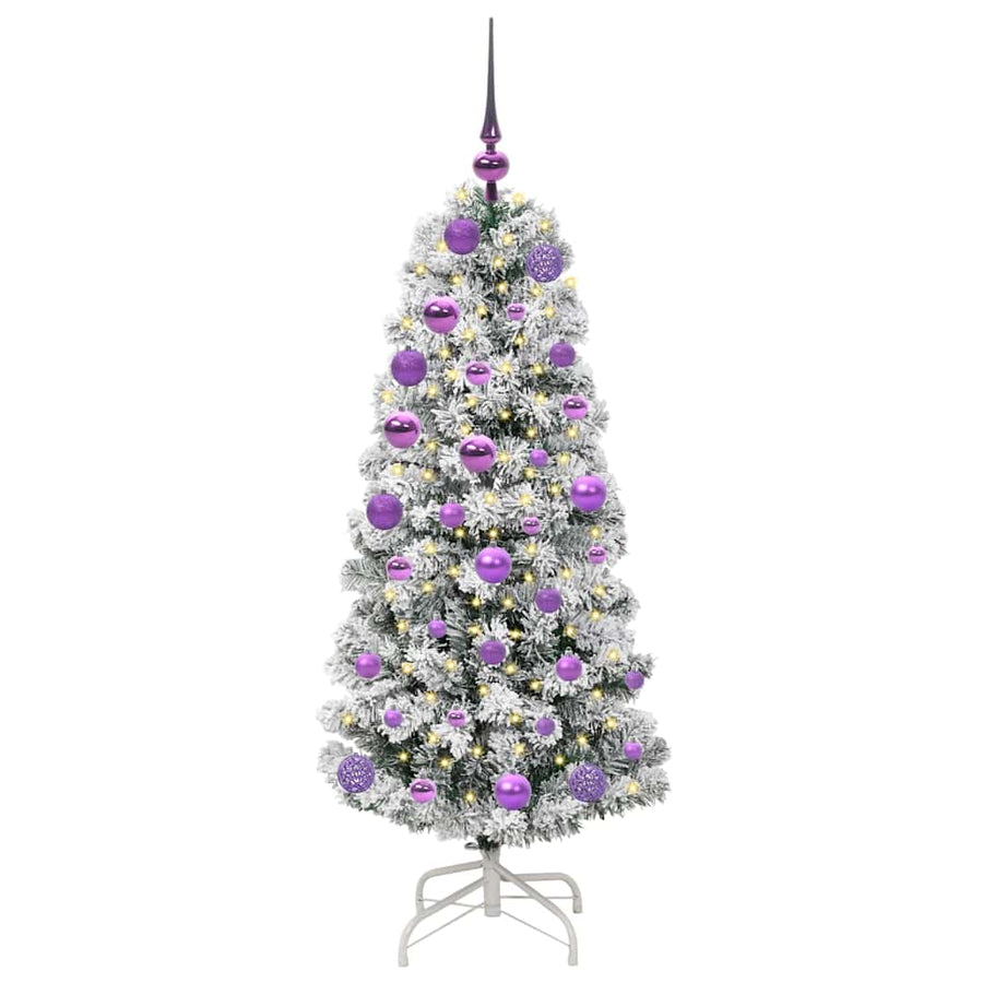Kunstmatige Inklapbare Kerstboom Groen en wit 120 cm PVC