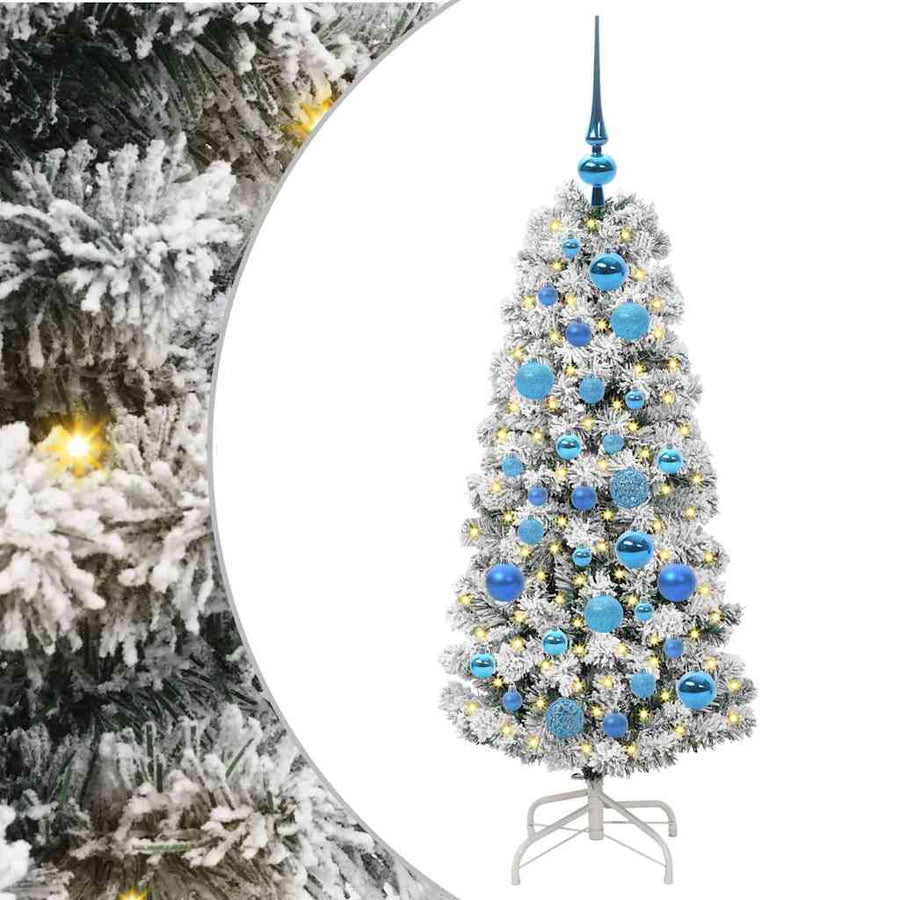 Kunstmatige Inklapbare Kerstboom Groen en wit 120 cm PVC