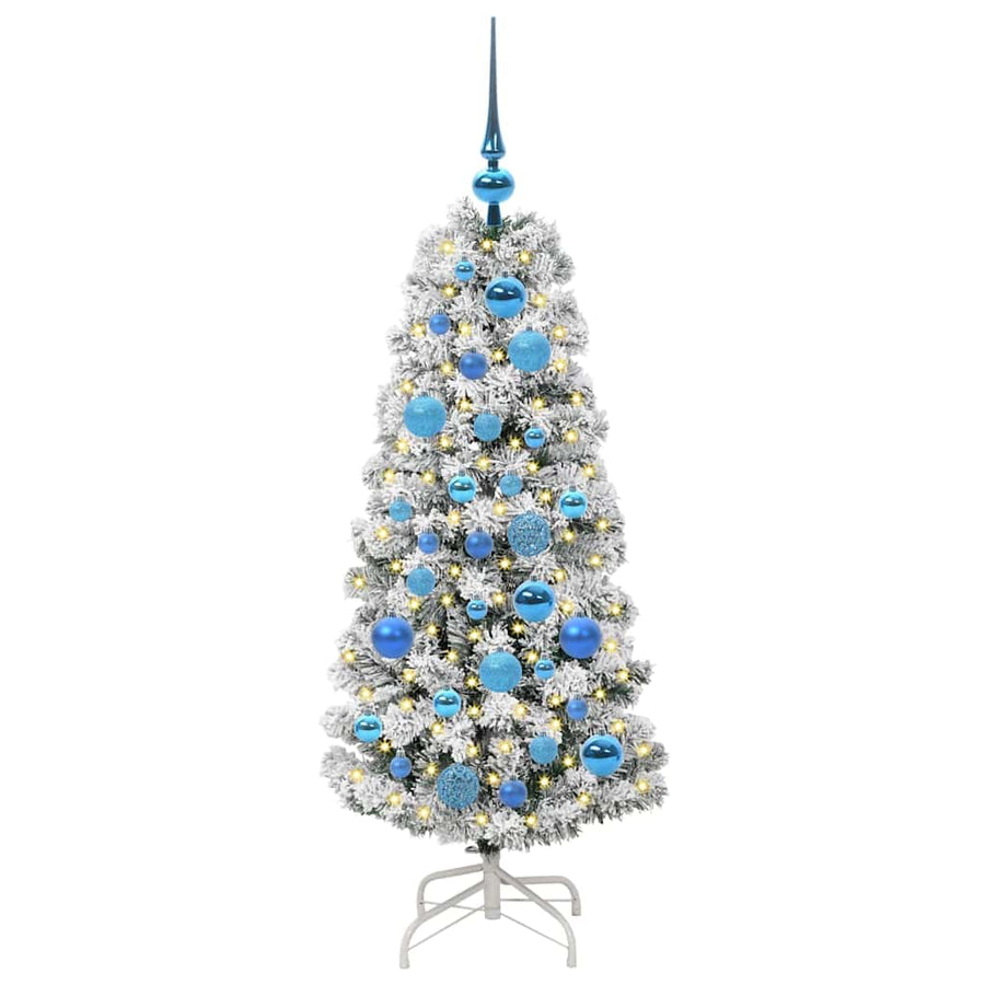 Kunstmatige Inklapbare Kerstboom Groen en wit 120 cm PVC