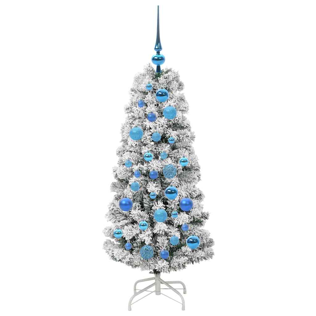 Kunstmatige Inklapbare Kerstboom Groen en wit 120 cm PVC