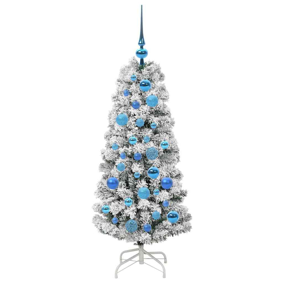 Kunstmatige Inklapbare Kerstboom Groen en wit 120 cm PVC