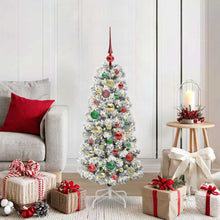 Kunstmatige Inklapbare Kerstboom Groen en wit 120 cm PVC