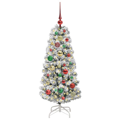 Kunstmatige Inklapbare Kerstboom Groen en wit 120 cm PVC