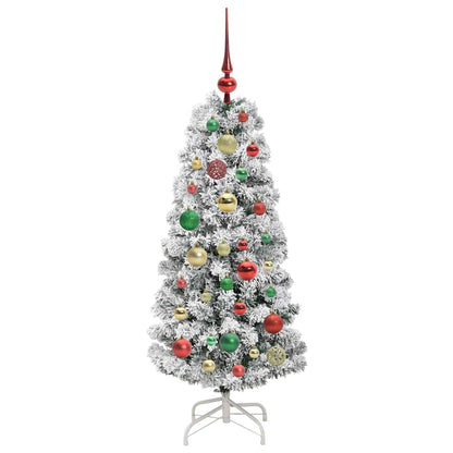 Kunstmatige Inklapbare Kerstboom Groen en wit 120 cm PVC