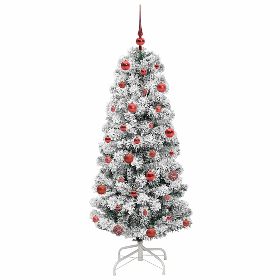 Kunstmatige Inklapbare Kerstboom Groen en wit 150 cm PVC