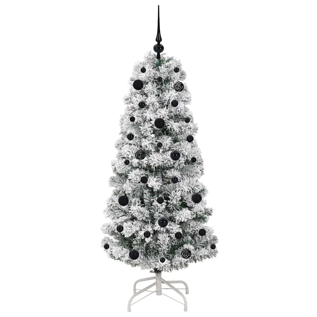 Kunstmatige Inklapbare Kerstboom Groen en wit 150 cm PVC