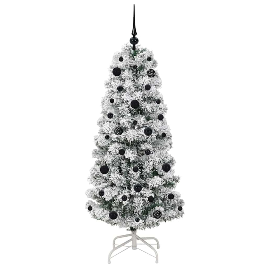 Kunstmatige Inklapbare Kerstboom Groen en wit 150 cm PVC