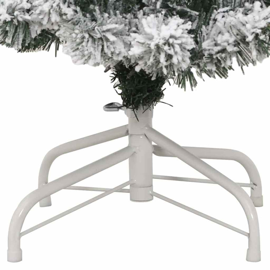 Kunstmatige Inklapbare Kerstboom Groen en wit 150 cm PVC