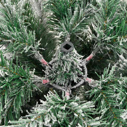 Kunstmatige Inklapbare Kerstboom Groen en wit 150 cm PVC