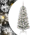 Kunstmatige Inklapbare Kerstboom Groen en Wit 150 cm