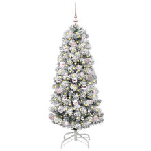 Kunstmatige Inklapbare Kerstboom Groen en wit 150 cm PVC