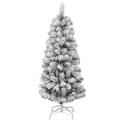 Kunstmatige Inklapbare Kerstboom Groen en wit 150 cm PVC