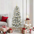 Kerstboom kunst 150 cm groen wit inklapbaar