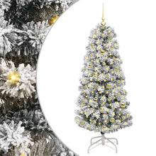 Kunstmatige Inklapbare Kerstboom Groen en wit 150 cm PVC