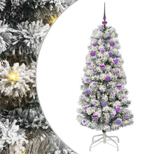Kunstmatige Inklapbare Kerstboom Groen en wit 150 cm PVC