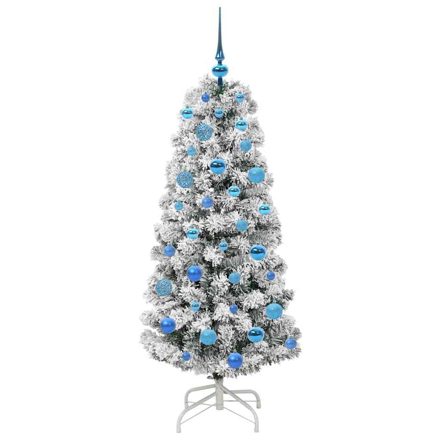 Kunstmatige Inklapbare Kerstboom Groen en wit 150 cm PVC
